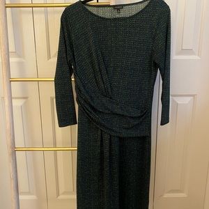 Midi green work dress